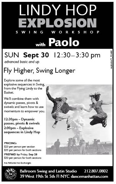 Lindy Hop Explosion with Paolo NYC