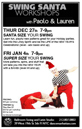 Swing Santa Workshops with Paolo