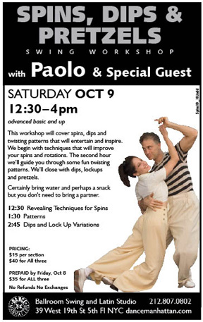 Workshop Spins, Slides and Pretzels